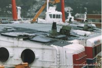 SRN4 Sir Christopher (GH-2008) being broken up at Dover